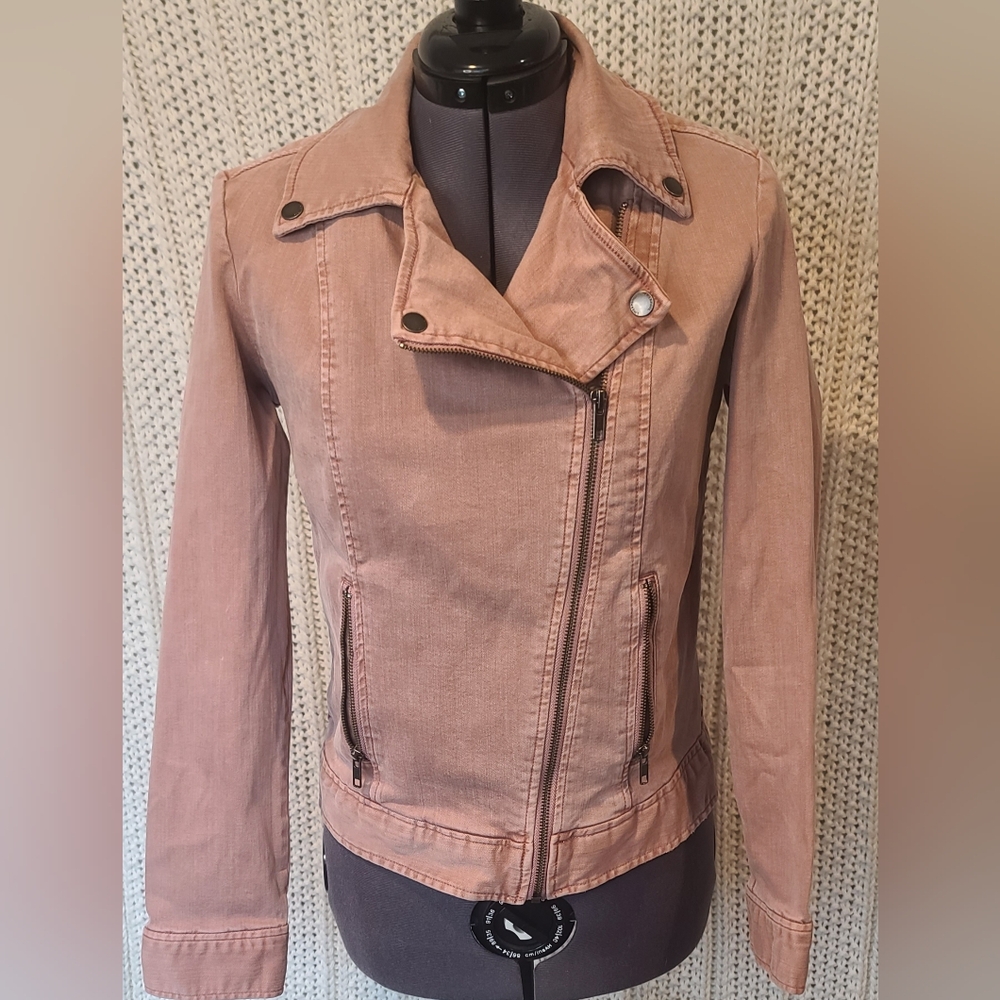 Liverpool Women's Luscious Pink Moto Jacket Size Small